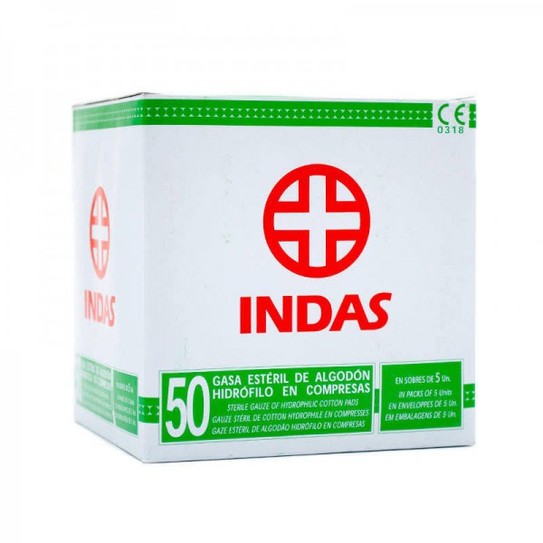 gasa-esteril-algodon-50-un-indas
