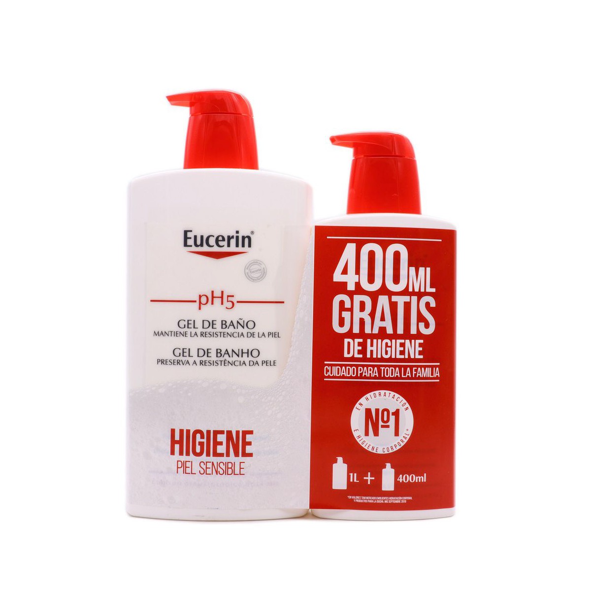 EUCERIN GEL BAÑO PH5 1 L + 400 ML
