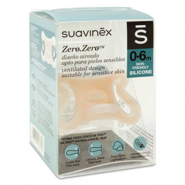 CHUPETE-SILICONA-FISIOLOGICO-SUAVINEX-SX-PRO-ZERO-ZERO-0-6-MESES