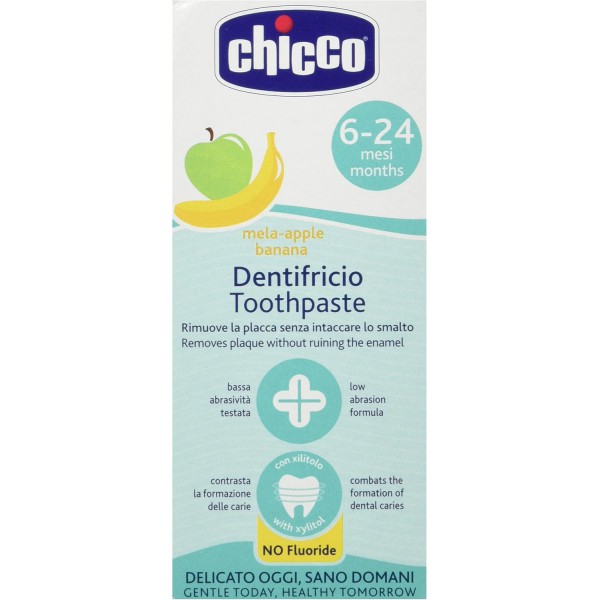 PASTA DENTAL INFANTIL CHICCO 50 ML MANZANA/PLATANO