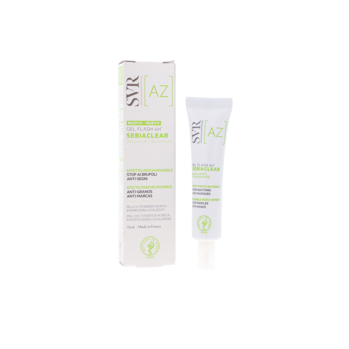 SVR SEBIACLEAR AZ GEL FLASH 15 ML